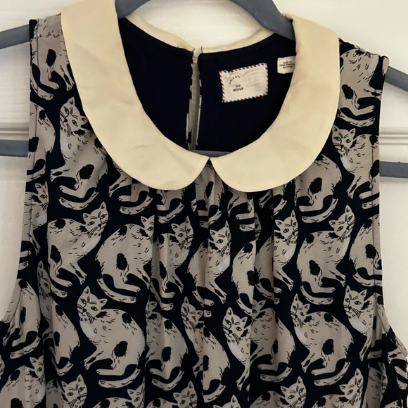 Anthropologie Cat Pattern Dress - Picture 3 of 16